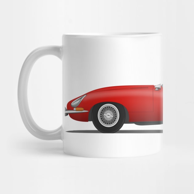 E Type Series 1 Coupe Carmen Red by SteveHClark